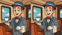 Rätsel: Finden Sie in 23 Sekunden alle Unterschiede im Bild des Butlers