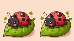 Aufmerksamkeitstest: Finden Sie in 29 Sekunden drei Unterschiede im Marienkäferbild